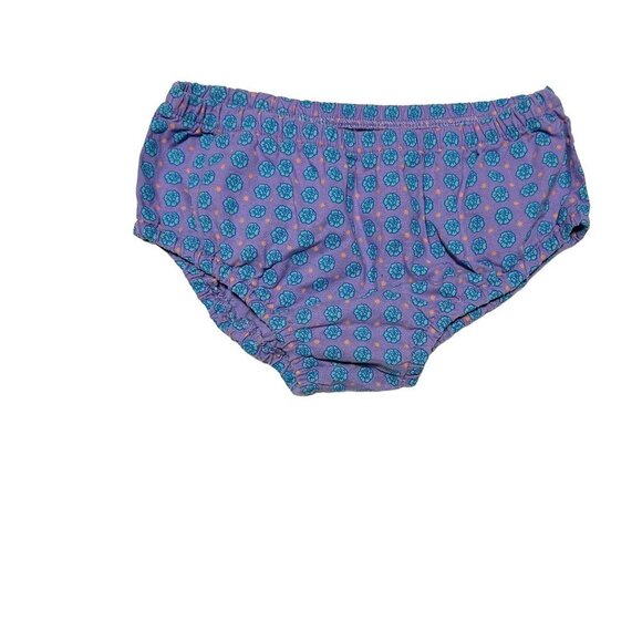 Roots Baby Diaper Cover Bubble Shorts Blue/Purple Floral Print - Picture 1 of 3